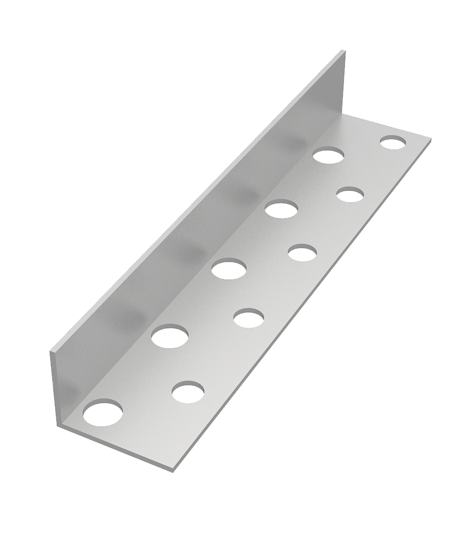Aluminiumwinkel, massiv, gelocht 2 / 3 / 4 mm