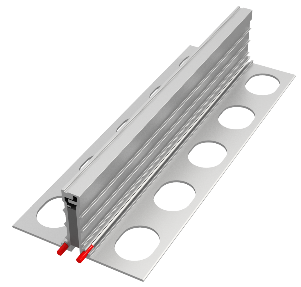 Schwundfugenprofile aus Vollaluminium 10 mm