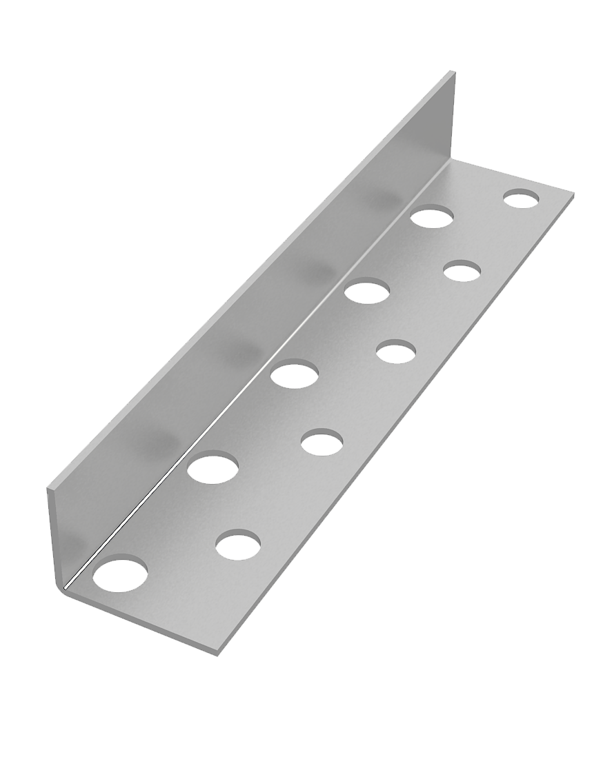 Edelstahlwinkel, massiv, gelocht 1,5 / 2 / 3 mm