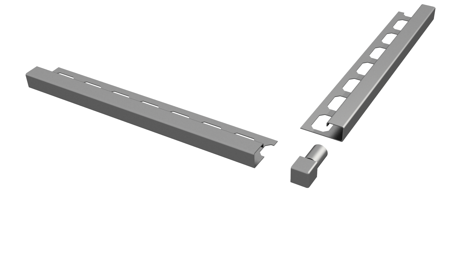 Deko- und Trennprofile aus Aluminium Quadratisch