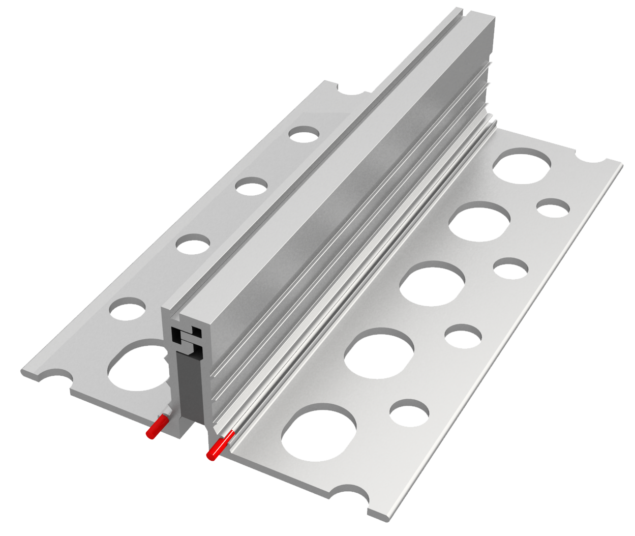 Schwundfugenprofile aus Vollaluminium 16 mm